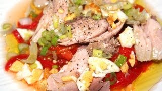 Ensalada de atún con pimientos asados [upl. by Amliv]