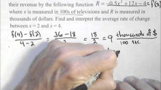 Interpreting Average Rate of Change [upl. by Gallager]