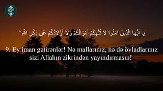 Allah əcəli çatmışlara əsla möhlət verməzMunafiqun surəsi  Tareq Mohammad  Münafikun Suresi [upl. by Gaither820]