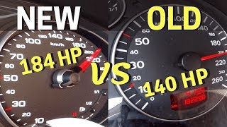 Audi A3 20 TDI 8V 184HP Quattro vs Audi A3 20 TDI 8P 140HP  AUTOBAHN amp ACCELERATION [upl. by Berthold]