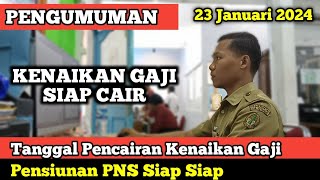 Tanggal Pencairan Kenaikan Gaji Pensiunan PNS 2024 [upl. by Anyt]