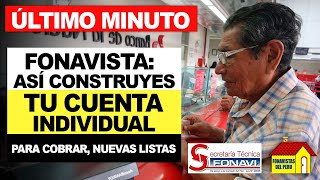 Fonavista así construyes tu cuenta individual para cobrar PARA ENTRAR A NUEVAS LISTAS [upl. by Emanuela232]