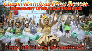 HS CHAMPION  CULASI NATIONAL HIGH SCH IN SINADYA SA KALYE DRUM amp LYRE COMPETITION 2023 [upl. by Louls]