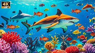 Journey Underwater with Exotic Creatures  Marvel at Sea Animals in The Best 4K ULTRA HDR Aquarium [upl. by Ideih]