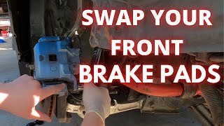 HOW TO CHANGE FRONT BRAKE PADS 350zG35 most standard brakes [upl. by Janet551]