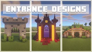 Build With Me 3 Minecraft Doorway amp Entrance Designs [upl. by Ely]