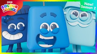 Deep Blue and Sky Blue  FULL EPISODE  S2 E6  Kids Learn Colours  Colourblocks [upl. by God]