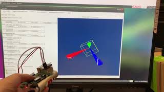 IMU Kalman filter GyroAcceleratorMagnetometer Visualization [upl. by Nelg]