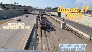 SD160 Series 5 Heading Into Crowfoot Station 2215 2212 2230 8272023 [upl. by Ortrude78]