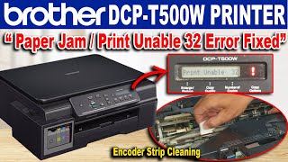 Brother DCPT500W Paper Jam Error  See Troubleshooting in User’s Guide Print Unable 32 [upl. by Yelekreb]