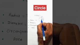 Circle  circle formula  area of circle  circumference of circle  diameter  shorts [upl. by Ranie]