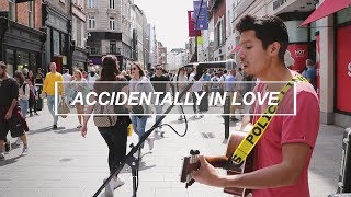 ACCIDENTALLY IN LOVE  COUNTING CROWS Street musician live performance  busking on Grafton Street [upl. by Anniram]