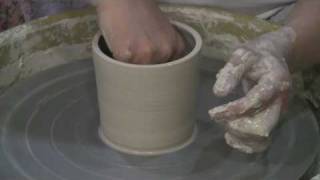 Instructional Pottery Demo small pot step by step basics [upl. by Drofliw]