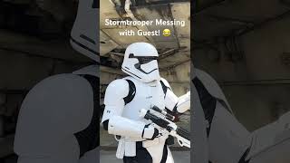 Hollywood Studios  Stormtrooper Messing with Guest the Millennium Falcon stormtrooper starwars [upl. by Lleryt460]