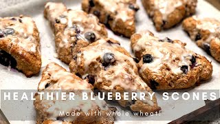 Healthier Blueberry Scones  Made with whole wheat [upl. by Idnahs286]