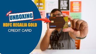 HDFC REGALIA GOLD CREDIT CARD UNBOXING  Review and Features [upl. by Lletnahs]