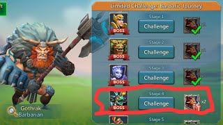 Limited challenge Barbaric journey Stage 4 very simple [upl. by Anyala]