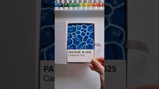 How to paint water caustics 💧 Pantone Card Painting Challenge Day 62100 [upl. by Barty120]