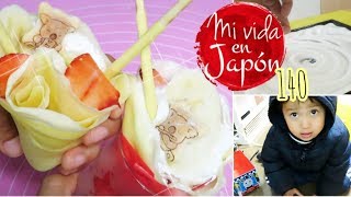 Haz CREPAS estilo Japon  visitamos a los abuelos  probando chuches MI VIDA EN JAPON VLOG [upl. by Modesty]