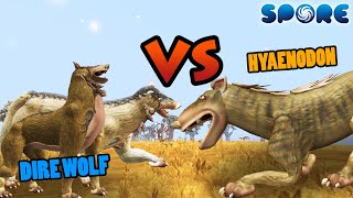 Dire Wolf Duo vs Hyaenodon  Prehistoric Beast Battle S1E4  SPORE [upl. by Roderigo]