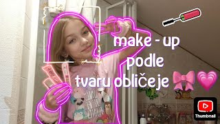 MAKE UP PODLE TVARU OBLIČEJEzkouším nejoblíbenější glowup trend🐆😻 [upl. by Yanrahc]