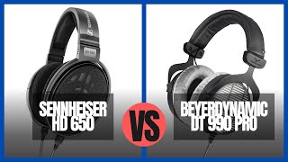 Sennheiser HD 650 vs Beyerdynamic DT 990 Pro Sound Demo featuring ElectronicVocalsMetalEpicLofi [upl. by Annamarie]