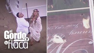 La boda de Chiquis y Lorenzo desde un helicóptero El Gordo y La Flaca tiene las imágenes  GYF [upl. by Neltiac593]