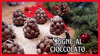 Dolci di Natale 🎄 Pigne di cioccolato facile senza cottura xmas natale [upl. by Esiom586]