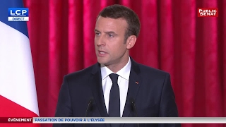 Premier discours dEmmanuel Macron en tant que Président de la République Française [upl. by Eidok]