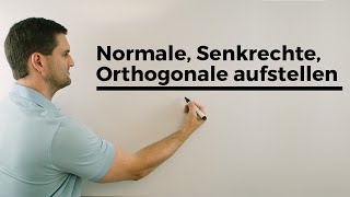 Normale Senkrechte Orthogonale aufstellen Funktionen  Mathe by Daniel Jung [upl. by Eugenie]