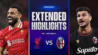 Liverpool vs Bologna Extended Highlights  UCL League Phase MD 2  CBS Sports Golazo [upl. by Nedloh464]