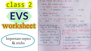 class 2 EVS worksheetEVS worksheet for class 2EVS worksheetclass2 EVS [upl. by Ahter]