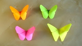 Basteln Origami Schmetterling falten mit Papier Leichte Deko selber machen 🦋 [upl. by Chipman]