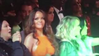 Rihanna amp Beyonce Blow Kisses  each other  Grammys [upl. by Norit]