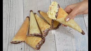 ঘরে তৈরি আইসক্রিম এর কোণ রেসিপি ।। Homemade Ice Cream Cones Recipe [upl. by Nallek]