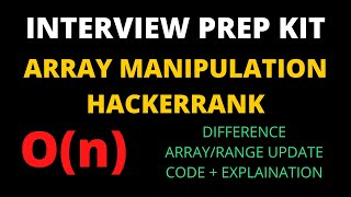 Array manipulation hackerrank solution Interview preparation kit [upl. by Ahsiele]