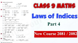 Indices Class 9 Maths  Laws of Indices Part 4  Exponents  indices by MindYourChoices [upl. by Buell]