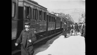 L’arrivée d’un train à la gare de La Ciotat  Frères Lumière  1895 [upl. by Anuhsal401]