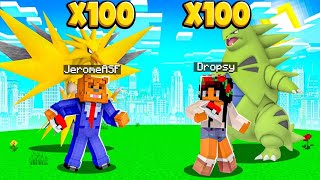 100 VS 100 Legendary Pokemon In Minecraft Pixelmon [upl. by Rexanne]