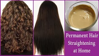 Permanent Smooth Hair Straightening at Home  INSTANT amp PERMANENT RESULTS  Get Silky Straight Hair [upl. by Letney]