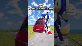 Cars VS Sonic Characters 🚗  BeamNGdrive shorts [upl. by Erich]