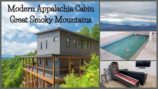 Modern Appalachia Cabin  Great Smoky Mountains  Sevierville Tennessee Indoor Pool [upl. by Enomyar]