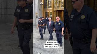 Senator Bob Menendez is seen leaving New York City Court today On 2nd day of his bribery trial nyc [upl. by Ahselyt]