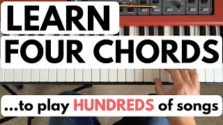 Piano chords for beginners learn four chords to play hundreds of songs [upl. by Ogaitnas]