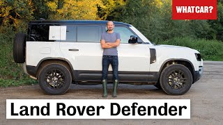 2021 Land Rover Defender indepth review – NEW engines already  What Car [upl. by Hortensa177]