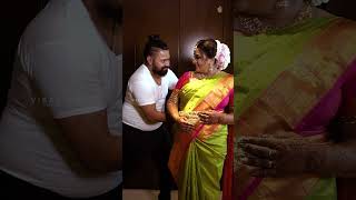 Akhila Ajith Valakapp Kerala Baby Shower Makeup Vikas vks makeup artist shorts [upl. by Siekram491]