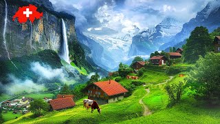 Wengen Lauterbrunnen Switzerland 🇨🇭 Best Walking Tour 4K  Most Beautiful Swiss Villages [upl. by Nedloh555]