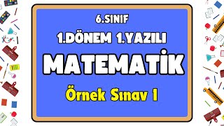 6Sınıf Matematik 1Dönem 1Yazılı SınavÇalışma  Meb Çözümlü Örnek Sorular [upl. by Adal784]