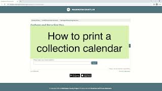 How to print your collection calendar [upl. by Enylrac79]