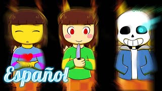 Stronger Than You Español Frisk vs Chara vs Sans Undertale [upl. by Pool]